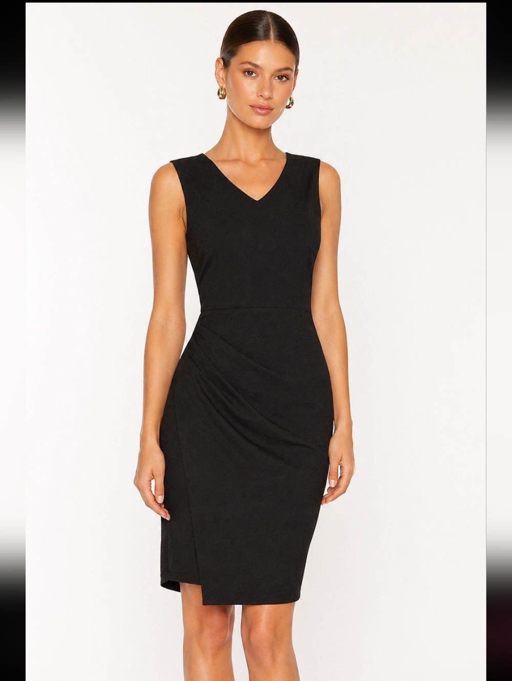 NWT Grace Karin Black Sleeveless Sheath Dress, Small